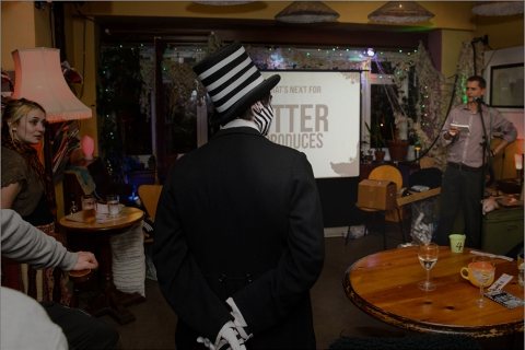OTTER approaching Pete in Artist Talk